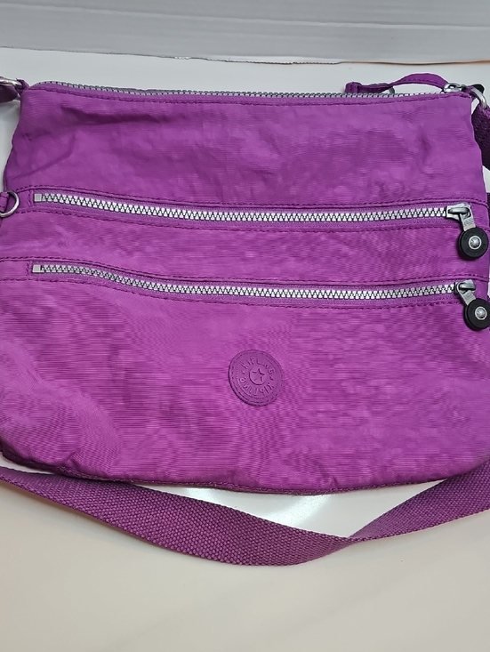 Kipling Handbags - Kipling Magenta Crossbody Bag with Silver Zippers